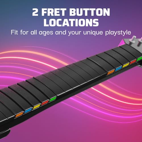 PDP Riffmaster Wireless Guitar Controller for Nintendo Switch, Nintendo Switch 2, Lite/OLED: Fortnite Festival, Rechargeable Battery, Officially Licensed - Black