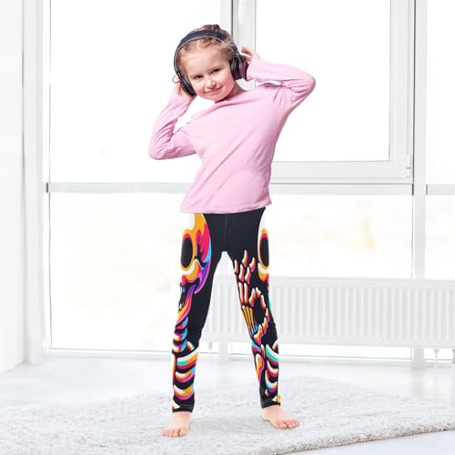 Bolaz Toddler Girls Leggings Printed Yoga Pants Leggings Ok Skull for Kids4