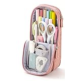 [Multifuncional] Esta es una bolsa de lápiz multifuncional.No es solo una caja de papelería adecuada para la escuela primaria, la escuela secundaria, la escuela secundaria o los estudiantes universitarios, sino también una bolsa de viaje, una bolsa de cosméticos, adecuado para hombres, mujeres, adultos y suministros de escritorio de oficina