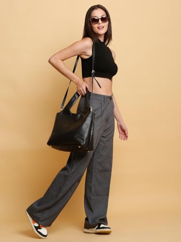 Image of white lily Hobo Shoulder Bag for Women, ladies Purse for Women Handbag, Tote Bag for Women's, Gifts for Women's, Pu Leather Tote Shoulder Bag With Adjustable Strap for Traveling, Office, College