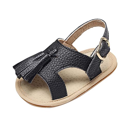 Baby Sandals Toddler Rubber Sole Pu Leather First Walkers Princess Dress Outdoor Shoes Toddler Closed Toe Sandals 5