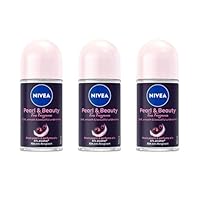NIVEA Pearl & Beauty Fine Fragrance Roll On Deodorant 50ml | 72-Hour Anti-Perspirant Deodorant for Women | Black Pearl Extract for Smooth Underarms | Fights Sweat and Odour | Long-Lasting Fragrance