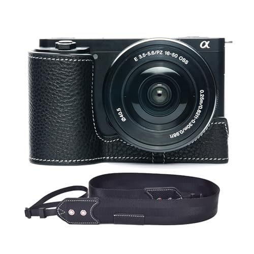 [�b�_�C�[�T��] TP Original Sony ZV-E10 ZVE10 ��p �n���h���C�h+R�J�����X�g���b�v �{�v �{�f�B�P�[�X �n�[�t�J�����P�[�X �o�b�O �J�o�[ �d�r�����֗� ��ʊJ�� ���� ��p�Ή��J�����J�o�[ (�u���b�N)