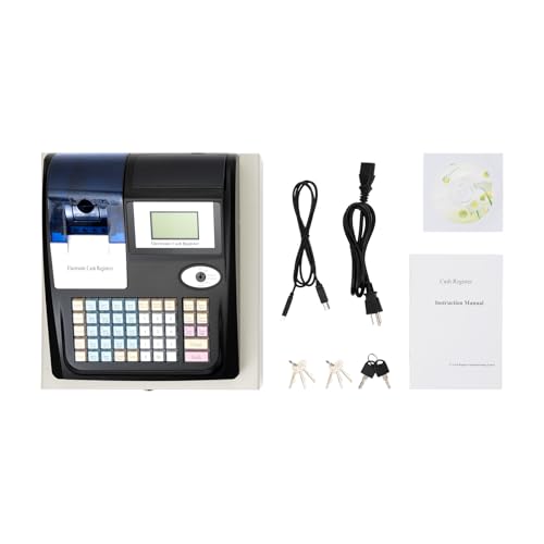 Mlonausz Square POS Terminal Cash Register Complete W/Printer, and Cash Drawer, 48 Keys