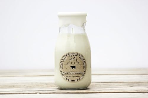 Milk Reclamation Barn Vela de botella de leche de limonada de Front Porch de 12.5 onzas