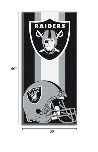 Image of Northwest The Company NFL Las Vegas Raiders Beach Towel, 30 inch x 60 inch, Zone Read Legacy