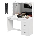 gentprod white vanity desk