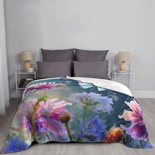 Couverture pour canapé libellule 203x152 cm en flanelle de microfibre pour toutes saisons - 6