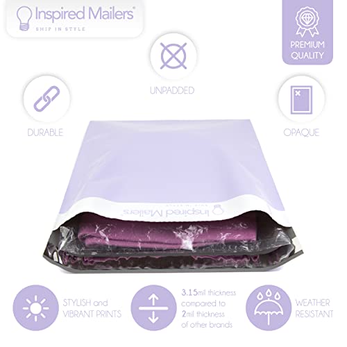 Image of Inspired Mailers - Poly Mailers 10x13-100 Pack - Lavender Purple Poly Mailers - Shipping Bags - Mailing Bags - Polymailer 10x13 - Package Bags for Shipping Packaging