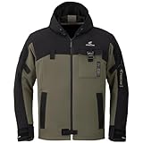 RSタイチ(RS TAICHI) バイクウェア ライディングジャケット 春夏 通気性 速乾 撥水 ストレッチ CEプロテクター内蔵 フード固定可能 クイックドライ パーカ RSJ335 BLACK/KHAKI L