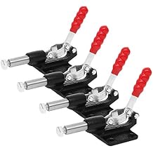4 PCS Push Pull Adjustable Toggle Clamp, Quick Release Hand Tool for Woodworking, 500Lbs Holding Capacity Toggle Latch, GH-305C Stroke Clamp for Welding, 32MM