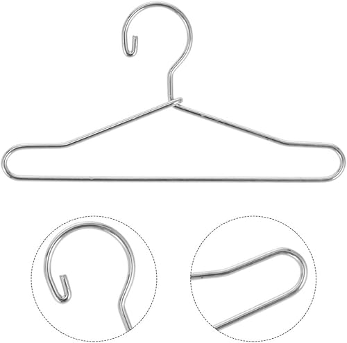 Miniatura 2 de jojofuny 10 perchas de ropa para muñecas, mini perchas de metal en miniatura, soportes para vestimenta de 2.5 x 1.3 pulgadas, fieltro negro