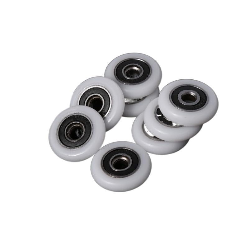 GatherTOOL 8Pcs/Set Bath Cabinet Roller Wheel Shower Room Accessories Bearing Roller Wheel 23/25/27mm Replacement Shower Door Rollers (Size : 22mm, Color : 8Pcs)