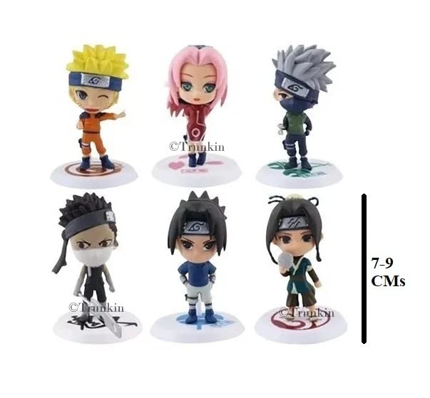 Image of Trunkin Set G Sakura Kakashi Zabuza Haku Sasuke Itachi Jiraiya Set of 6 Cute Figures Action Figure Set