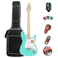 [Classic Electric Guitar Pickups] Electric Guitar with pickups, deliver classic tones with all the warmth and crisp, clear sound, always the first choice for guitar players. The guitar is designed to be lightweight and design for portable play. [Stab...