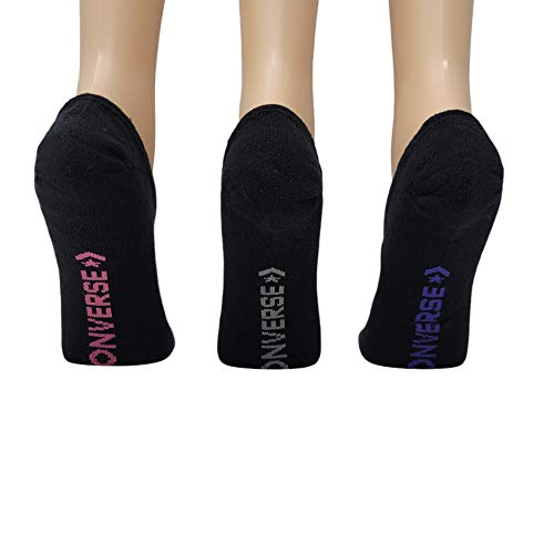 Converse Women's Half Cushion No Show Socks, 3 Pack3