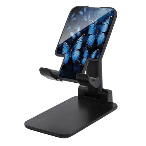 Support de téléphone portable pliable bleu foncé pour regarder vos vidéos de cuisine au bureau