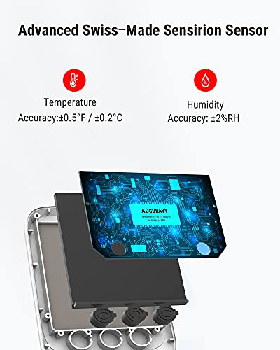 Thermopro Tp359 Bluetooth Hygrometer Thermometer, 260Ft Wireless Remote Temperature And Humidity Monitor, With Large Backlit Lcd, Indoor Room Thermometer And Humidity Gauge, Max Min Records #TOP2