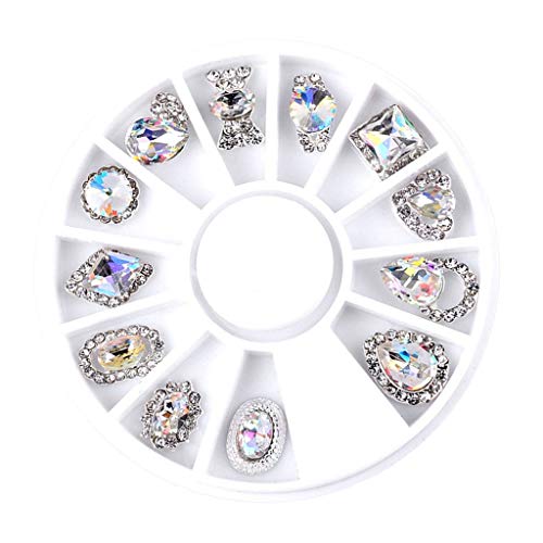 1 wheel 3D Misch Nagel Strass Nagel Aufkleber Sticker Nagelperlen Kristall Nägel Aufkleber für Fingernägel, Telefon und… – Bild 8
