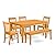 East West Furniture CANO6-OAK-W Capri 6 Piece Room Furniture Set Contains a Rectangle Kitchen Table and 4 Dining Chairs with a Bench, 36x60 Inch