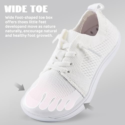 Image of WateLves Toddler Little Kids Wide Barefoot Shoes Boys Girls Minimalist Sneakers Lightweight Breathable Walking Shoes | Naturally Splay | Flexible Fit