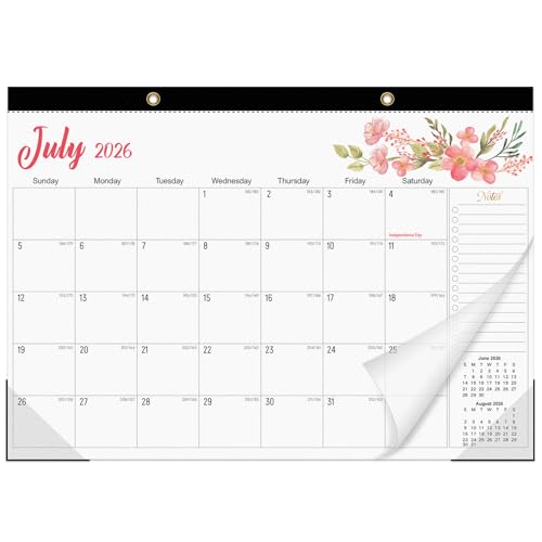Image of Tcamp Desk Calendar 2026-2027, Jul 2026-Dec 2027, 18-Month, 17 inch x 12 inch Large