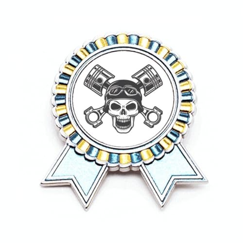 Broche squelette moto lumineuse cadeau idéal en métal pour passionné
