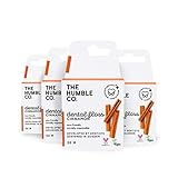 The Humble Co. Dental Floss (4pack) - Vegan, Waxed Dental Floss with Xylitol, 55 Yards of Adult and Kids Floss for Gum Care and Dental Care (Cinnamon)