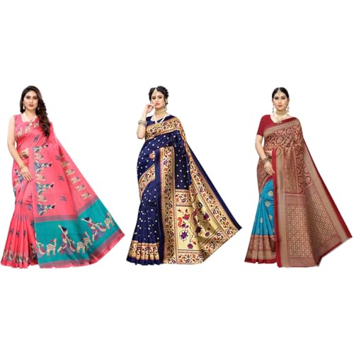 Sari en soie imprimée de qualité supérieure Yashika vêtement luxe