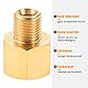 Hicello1 Set LPG Gas Adapter 1 Stück LPG Gas Adapter 1/2 R x 1/4 lks + Verbindungswinkel Gas winkelstück 90° 1/4’ links Eckverbinder