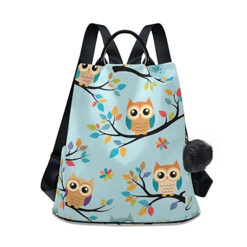Mochila de búhos para mujer antirrobo y casual