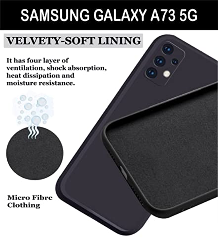 Image of A rtistque Back Cover Case for Samsung Galaxy A73 5G with Camera Protection | Shockproof TPU | Stylish Protective Design | Slim Fit | Ultra Matte | Samsung Galaxy A73 5G Back Cover - Black