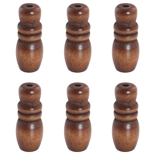 ZZLZX 6PCS Brown Venetian Blind Cord Knobs Wooden Pendants...
