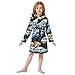 Glaphy Watercolor Police Car Bathrobe Hooded PJ Robe Soft Fleece Robe Pajama Sleepwears 2-12 Years