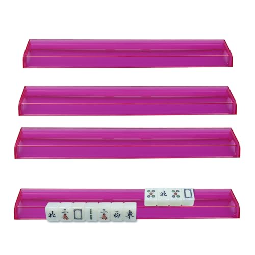 Mahjong Racks 4PCS Accesorios para Mahjong Americano Rosa