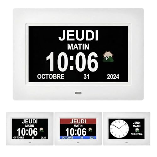 Memwake Grande Horloge numérique, réveil numérique pour Personnes âgées, Horloge de démence Qui fournit des alarmes et Un Calendrier électronique pour Les...