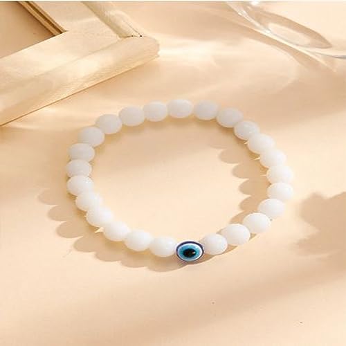 Image of Honbon Fancy Designer Beads Evil Eye Charms Bracelet,Handmade Unisex Nazar Bracelets,Friendship Band for All -Girls, Boys, Men & Women