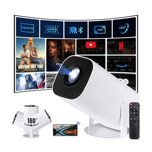 Mini Proiettore Portatile WiFi+BT5 FHD 1080P Android11, Proiettore Soffitto...