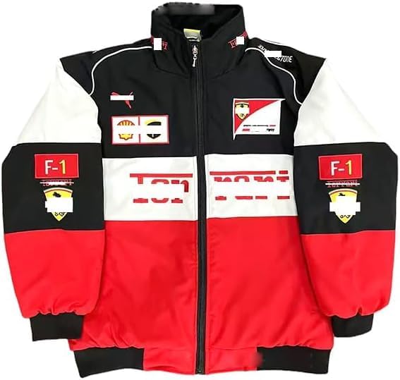 [PackGene] F1 レーシングカー フェラーリチーム ジャケット 刺繡カジュアル ロング スリーブ レーシング スーツ 男女