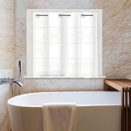 YISURE Frosted PEVA Bathroom Shower Curtain 48x48 Inches
