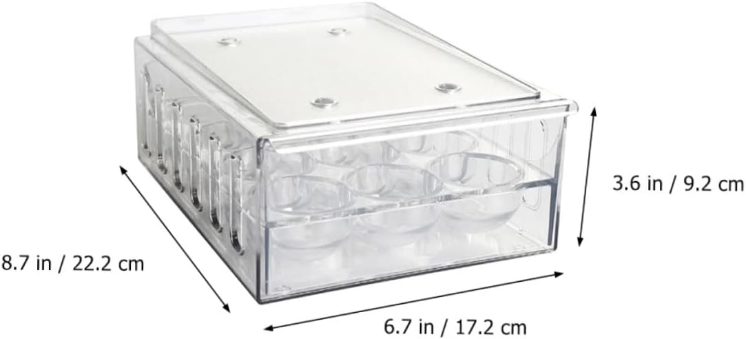 1pc Refrigerator Storage Bin Compartment Design Stackable Organizer for Freshness and Space-saving Fridge and Cabinet