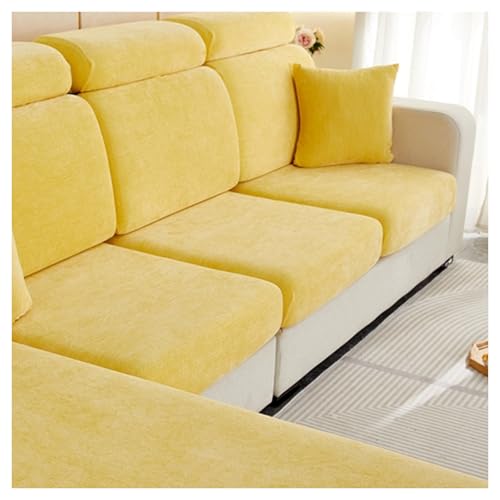 Snyucve Resistente Al Cabello Cubre Sofa 3 Plazas, Funda para Sofa Chaise Longue Lavable a Máquina Fundas De Sofá,Yellow-45 * 45cm