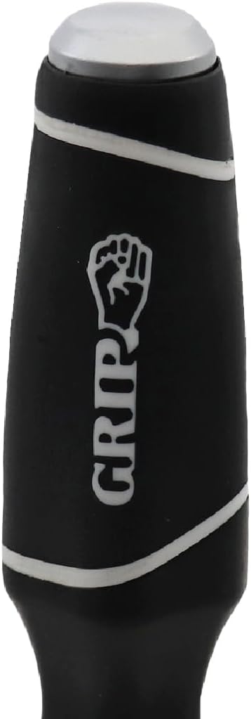 GRIP 3 pc Professional Striking Screwdriver Set - Solid Steel Cap - Go-Thru Blade - 5/16” x 8” flat screwdriver, 3/8” x 8” flat screwdriver, #2 x 6” phillips screwdriver