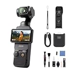 DJI Osmo Pocket 3, Vlogging Camera with 1'' CMOS & 4K/120fps Video, 3-Axis Stabilization, Fast Focusing, 2" Rotatable Touchscreen, Small Video Camera (Osmo Pocket 3+Cleaning Kit)