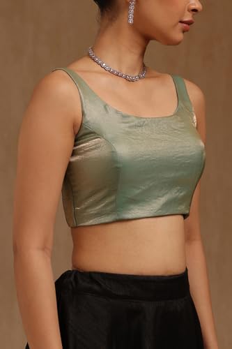 Image of Soch Women's Glass Tissue Sleeveless Blouse