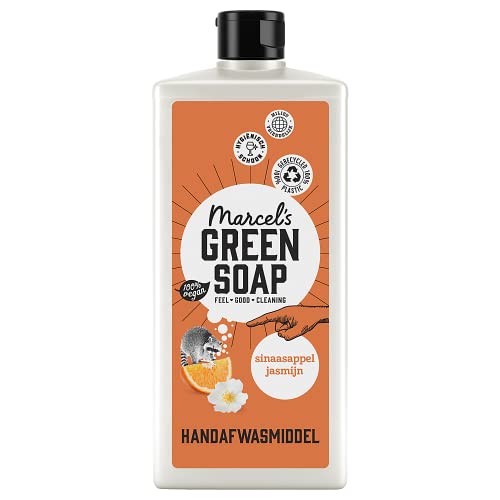 Marcel's Green Soap Lavavajillas de 500 ml - Naranja & Jazmín - Base vegetal - Respetuoso con el medio ambiente - Botellas recicladas Cover
