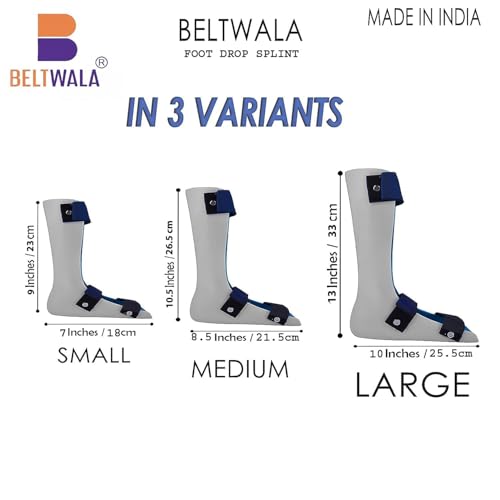 Image of Unisex Foot Drop Splint Made With polypropylene Material Inside Coated With Soft EVA Padding For Ankle Pain, Knee Support, Heel Support, Foot Care (L, Left)
