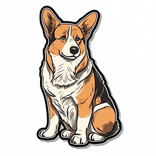 Image of Yoonek Graphics Welsh Corgi Welsh Corgi Dog Vinyl Decal Sticker for Car, Laptop, Tumbler, More. #0010030-8