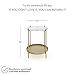 Nathan James 32301 Alexis Faux White Marble Round End Side Table with Gold/Brass Metal Frame, Gold