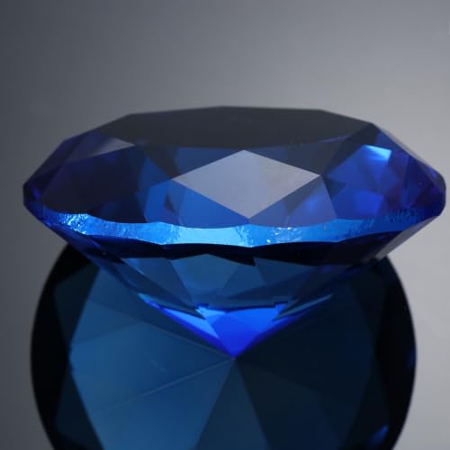 Gemas artificiales azules de cristal de 60mm con diseño elegante para ambiente romántico 7